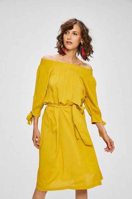 sukienki-zolte-2019-10 Sukienki żółte 2019