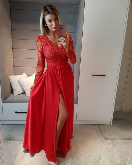 czerwone-sukienki-dugie-13 Czerwone sukienki długie