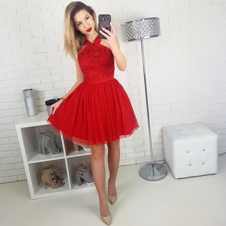 sukienka-czerwona-z-tiulem-12 Sukienka czerwona z tiulem