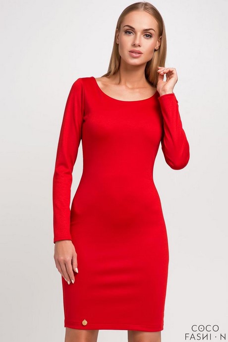 czerwona-sukienka-z-dugim-rkawem-90_15 Czerwona sukienka z długim rękawem