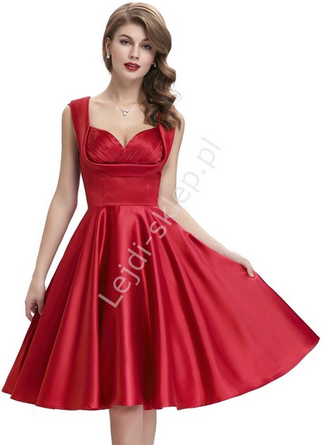 czerwone-sukienki-rozkloszowane-36_3 Czerwone sukienki rozkloszowane