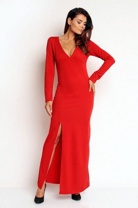 dugie-sukienki-czerwone-86_6 Długie sukienki czerwone