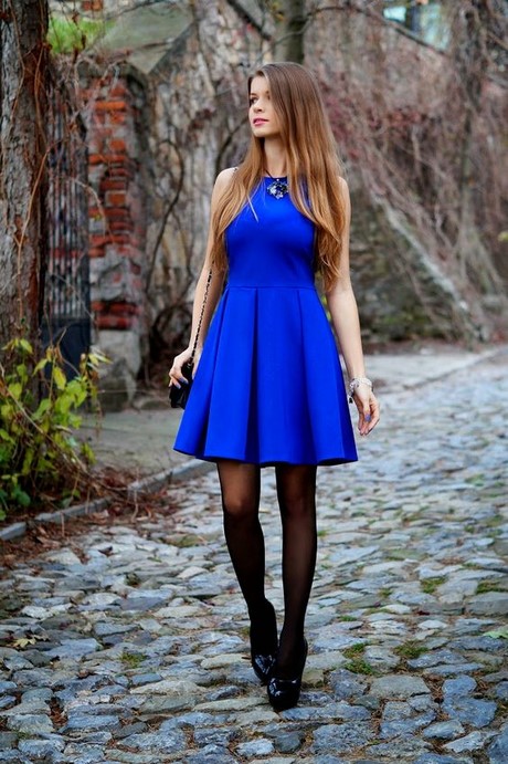 kobaltowa-sukienka-54_15 Kobaltowa sukienka