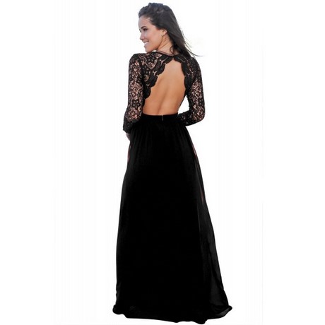 czarna-dluga-sukienka-z-koronka-79_19 Czarna długa sukienka z koronką