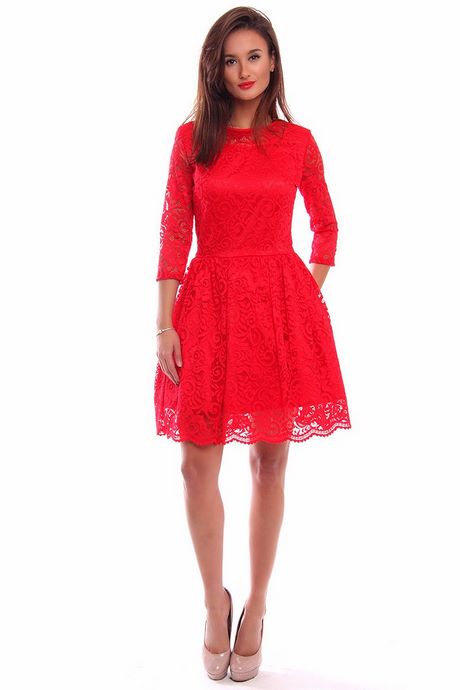 czerwona-rozkloszowana-sukienka-z-koronki-68_4 Czerwona rozkloszowana sukienka z koronki