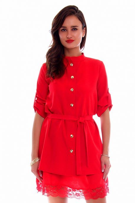 czerwona-sukienka-koszulowa-31_20 Czerwona sukienka koszulowa