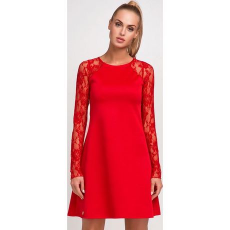 czerwone-sukienki-z-dlugim-rekawem-97_10 Czerwone sukienki z długim rękawem