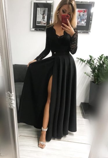 dluga-czarna-koronkowa-sukienka-66_18 Długa czarna koronkowa sukienka