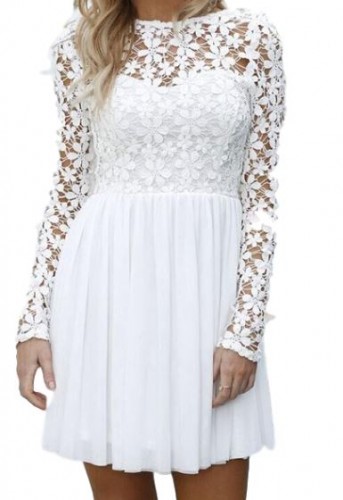 sukienka-biala-koronkowa-rozkloszowana-96_5 Sukienka biała koronkowa rozkloszowana
