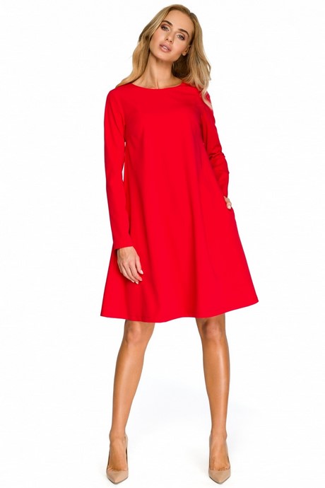 czerwona-sukienka-na-dlugi-rekaw-88 Czerwona sukienka na dlugi rekaw