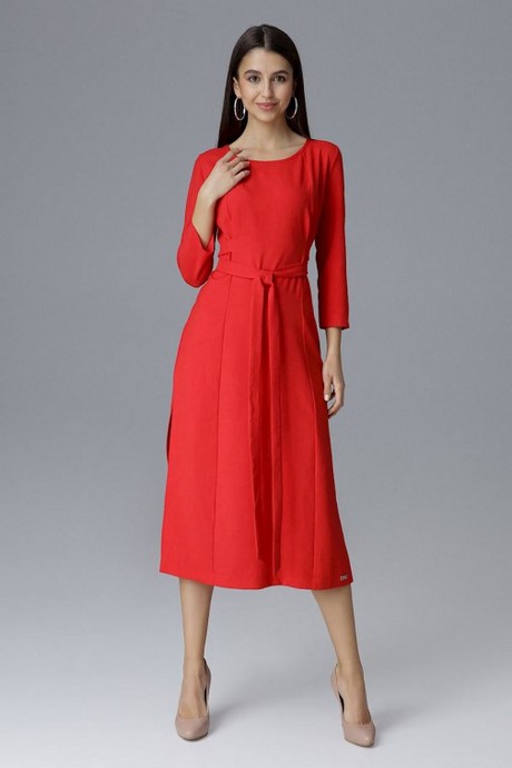 czerwona-sukienka-za-kolano-32_3 Czerwona sukienka za kolano