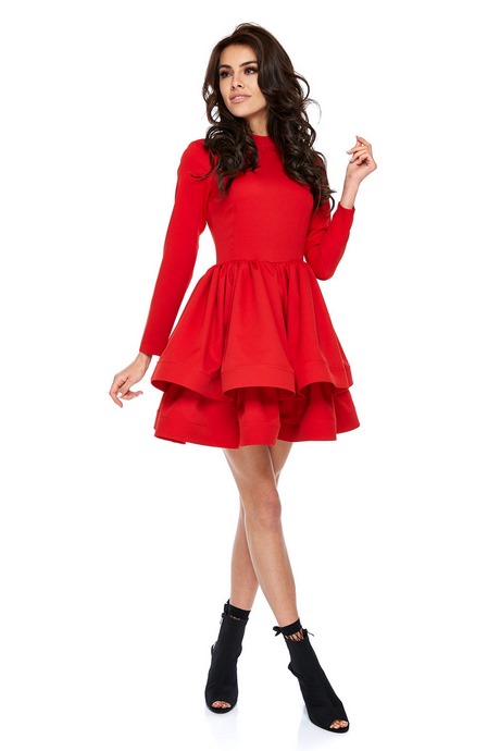 sukienka-czerwona-z-dlugim-rekawem-98 Sukienka czerwona z dlugim rekawem