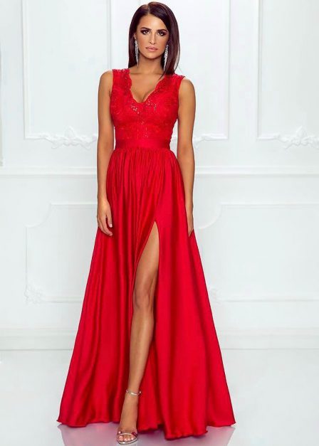 suknie-wieczorowe-dlugie-czerwone-99 Suknie wieczorowe długie czerwone