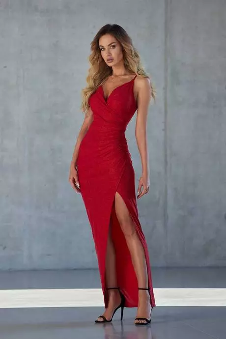 sukienki-czerwone-proste-21_4-6 Sukienki czerwone proste