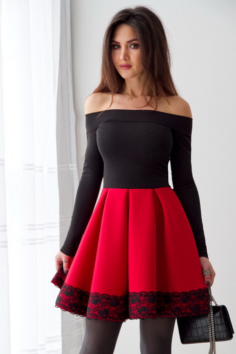 czarno-czerwona-sukienka-14 Czarno czerwona sukienka