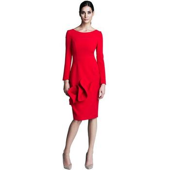 czerwona-owkowa-sukienka-68_8 Czerwona ołówkowa sukienka