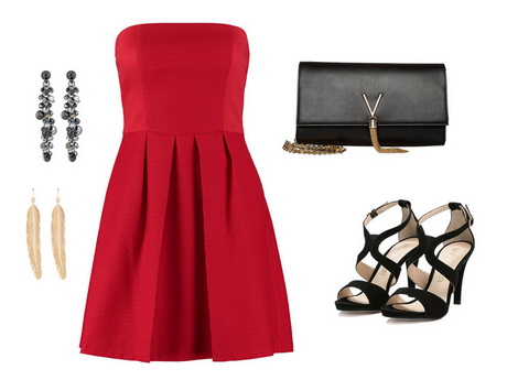 czerwona-sukienka-stylizacje-33_16 Czerwona sukienka stylizacje