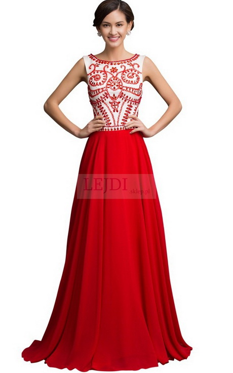 duga-czerwona-suknia-75 Długa czerwona suknia