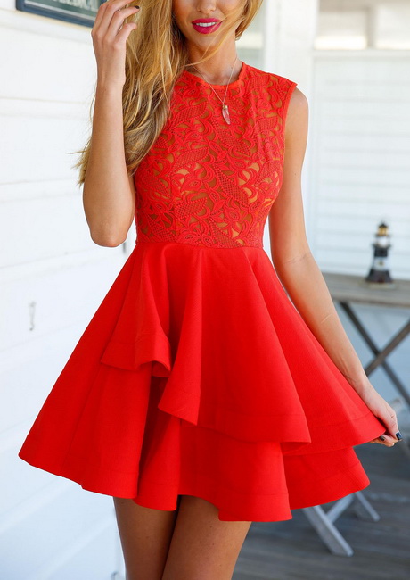 koronkowa-czerwona-sukienka-33_19 Koronkowa czerwona sukienka