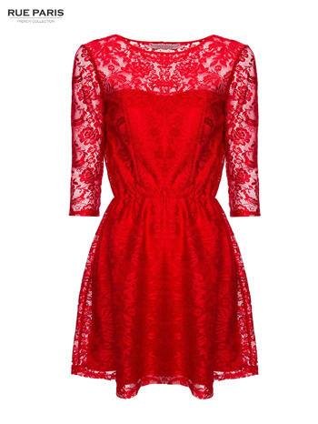 koronkowa-czerwona-sukienka-33_4 Koronkowa czerwona sukienka