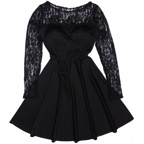 sukienka-czarna-koronkowa-rozkloszowana-04_19 Sukienka czarna koronkowa rozkloszowana