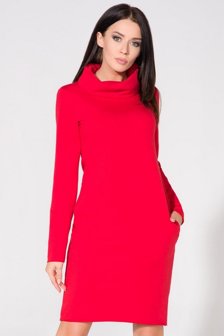 czerwona-sukienka-dzianinowa-18 Czerwona sukienka dzianinowa