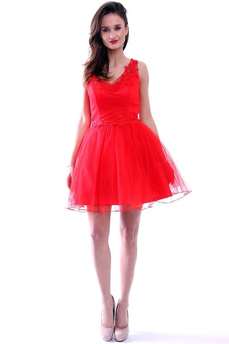 sukienka-czerwona-tiul-74_9 Sukienka czerwona tiul