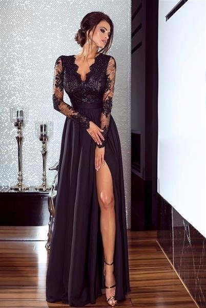 czarna-koronkowa-sukienka-na-studniowke-40_6 Czarna koronkowa sukienka na studniówkę