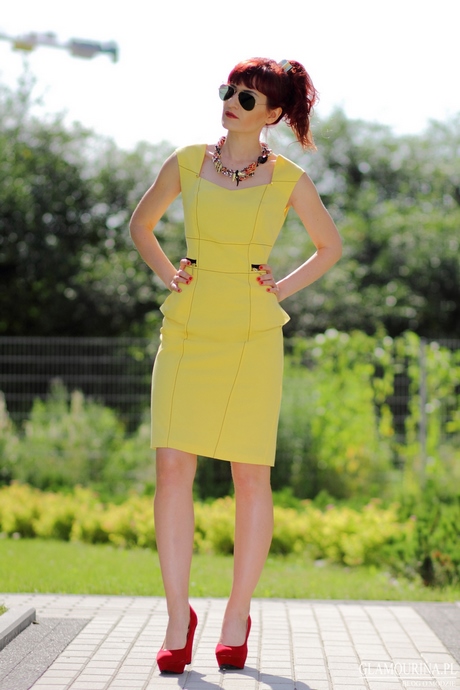 stylizacje-z-zolta-sukienka-19_17 Stylizacje z żółtą sukienką