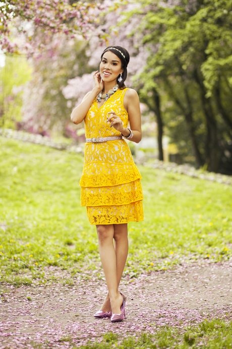 stylizacje-z-zolta-sukienka-19_3 Stylizacje z żółtą sukienką
