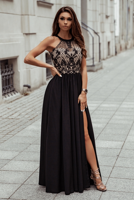sukienki-na-studniowke-dlugie-czarne-38_5 Sukienki na studniówke długie czarne