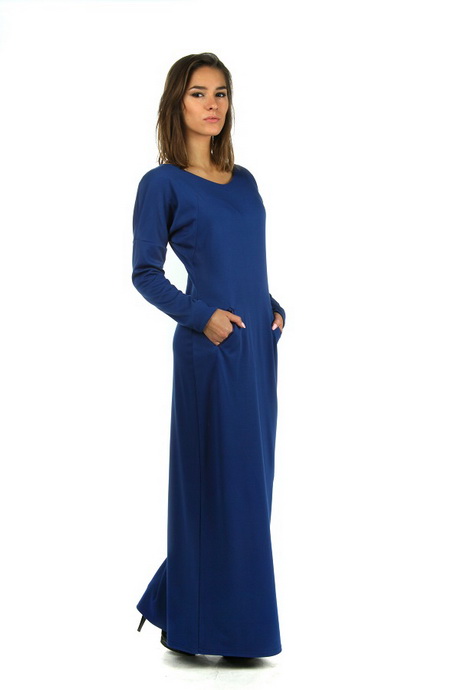 duga-sukienka-z-dugim-rkawem-26 Długa sukienka z długim rękawem