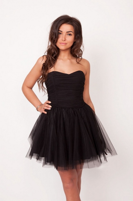 sukienka-czarna-z-tiulem-13 Sukienka czarna z tiulem