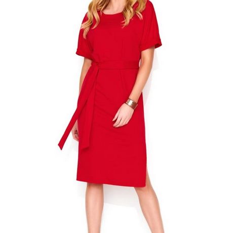 czerwona-sukienka-do-kolan-97_8 Czerwona sukienka do kolan