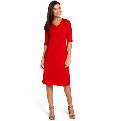 czerwone-proste-sukienki-10 Czerwone proste sukienki