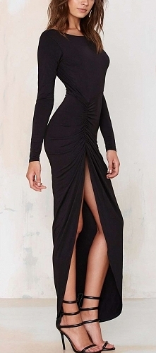 dluga-czarna-obcisla-sukienka-84_11 Długa czarna obcisła sukienka