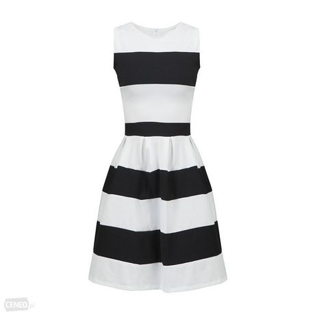 modne-sukienki-bialo-czarne-75_15 Modne sukienki biało czarne