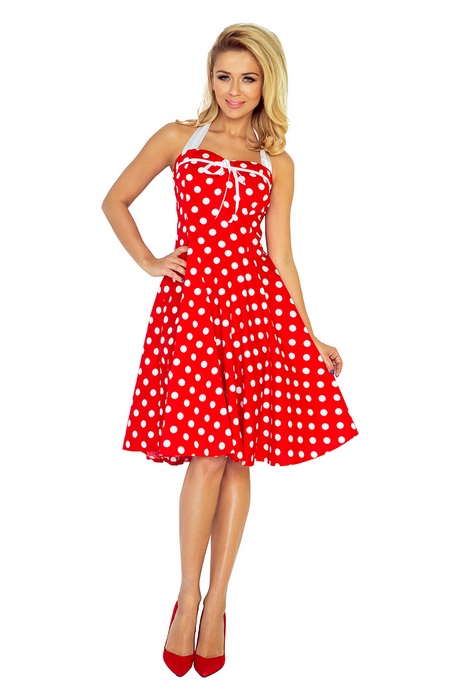 czerwona-sukienka-w-kropki-68_15 Czerwona sukienka w kropki
