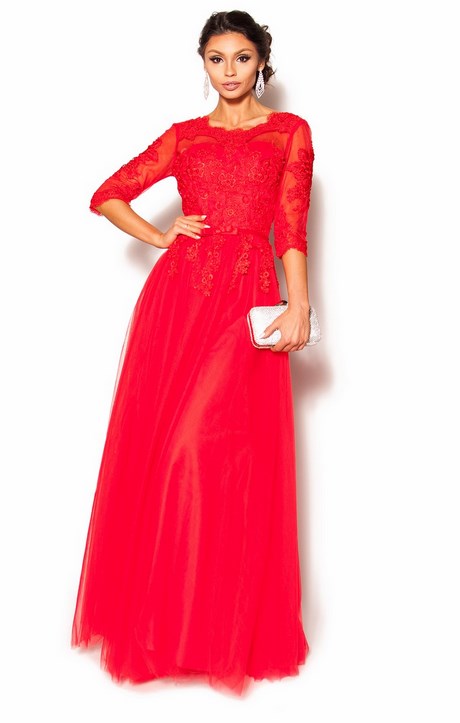 dluga-obcisla-czerwona-sukienka-44_13 Długa obcisła czerwona sukienka