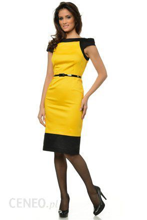 sukienki-zolto-czarne-95 Sukienki żółto czarne