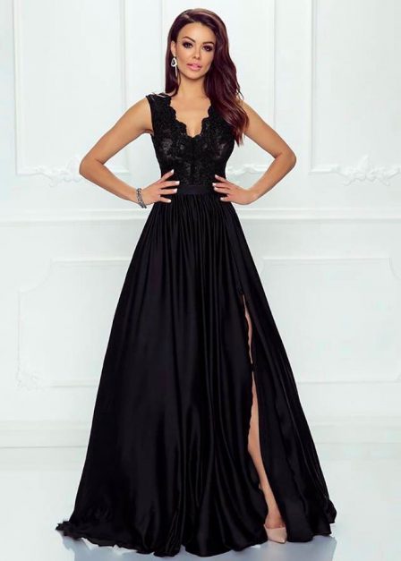 suknie-czarne-dlugie-27 Suknie czarne długie