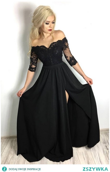 sukienki-na-studniowke-czarne-dlugie-22_15 Sukienki na studniówke czarne długie