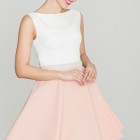 Biało różowa sukienka