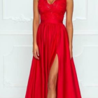Czerwona dluga sukienka na wesele