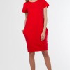 Czerwona sukienka dresowa