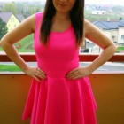 Sukienka neonowa różowa