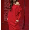 Czerwona sukienka oversize