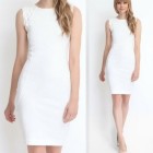 Biała ołówkowa sukienka