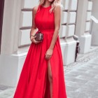 Sukienki na studniówke długie czerwone