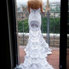 Szydełkowa suknia ślubna